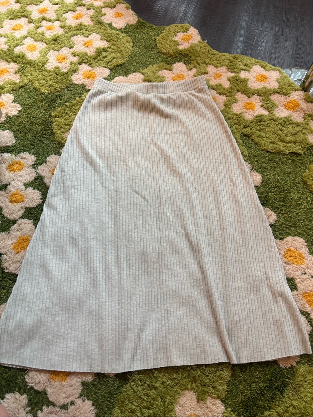 Zara light blue knit midi skirt